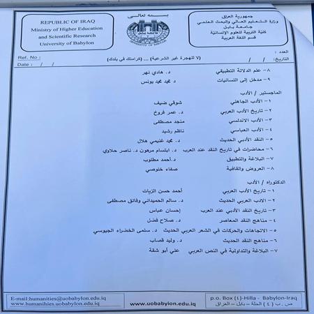اعلام جامعة بابل - كلية الادارة والاقتصاد