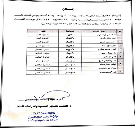 اعلام جامعة بابل - كلية الادارة والاقتصاد