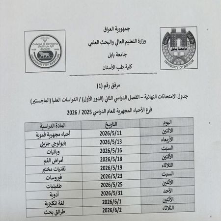 اعلام جامعة بابل - كلية الطب