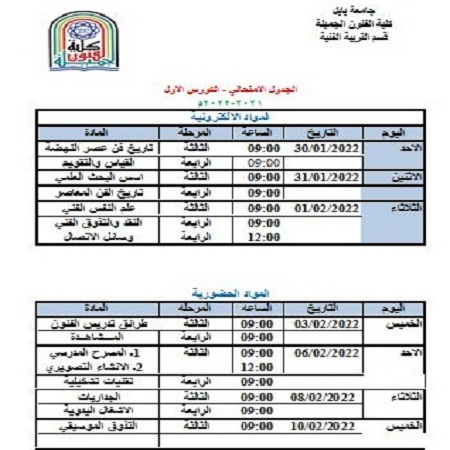 اعلام جامعة بابل - كلية فنون الجميلة