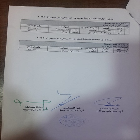 اعلام جامعة بابل - كلية فنون الجميلة