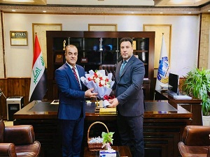 رئاسة جامعة بابل تستقبل المهنئين بمناسبة حصول الجامعة على الاعتماد المؤسسي